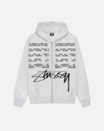 Stussy Zip Grey Hoodie